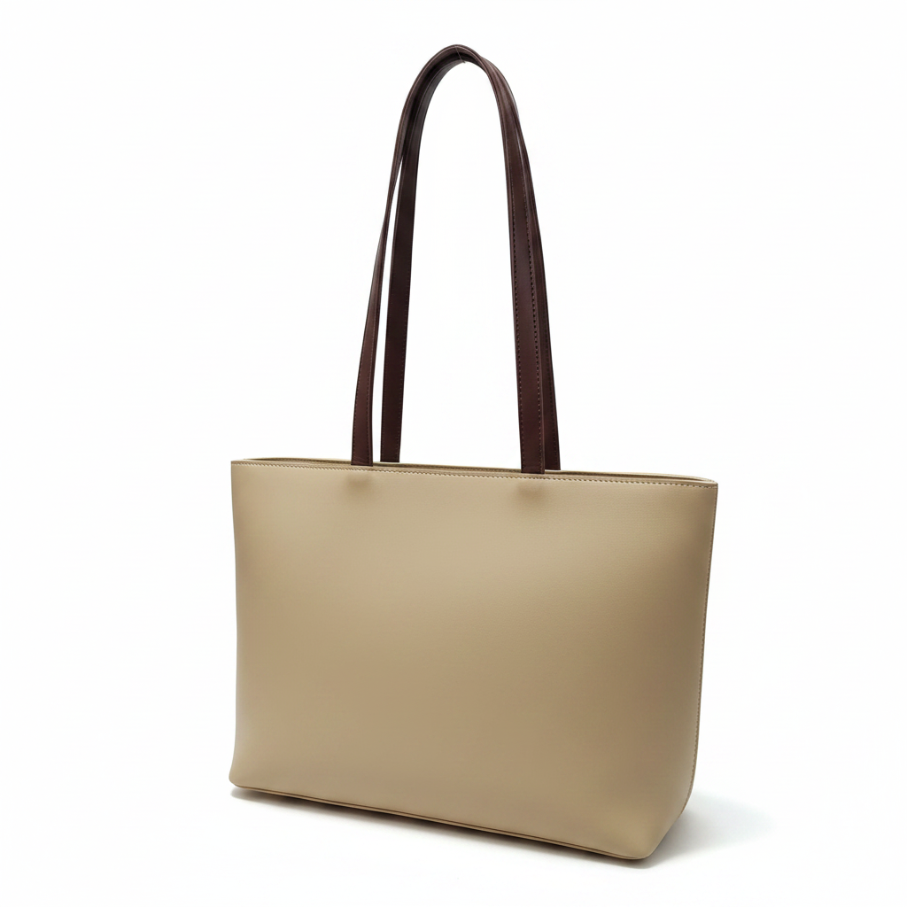 Cream Tote Bag - White Background